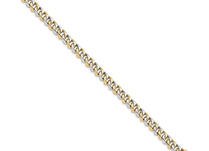14K Two-tone Hand Polished Fancy Link with Fancy Lobster Clasp Necklace