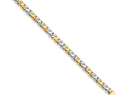 14K Two-tone Hand Polished Fancy Link with Fancy Lobster Clasp Necklace