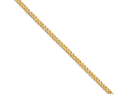 14K Hand Polished Miami Cuban Link Bracelet with Box Catch Clasp, 1 x 5.7mm