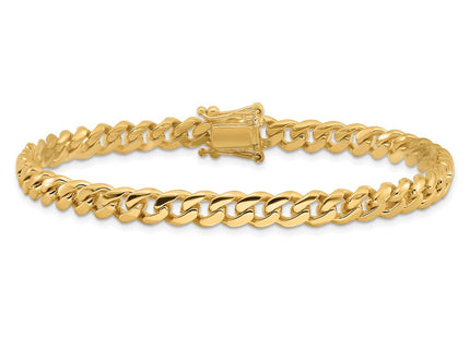 14K gold cuban link bracelet, alternate view
