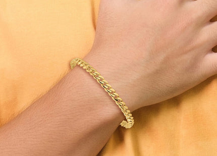 14K gold cuban link bracelet, another view