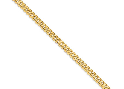 14K Hand Polished Miami Cuban Link Bracelet with Box Catch Clasp (Style LK587-8.25)