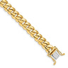 14K 8. Hand Polished Miami Cuban Link with Box Catch Clasp Bracelet
