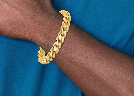 14K gold cuban link chain, another view