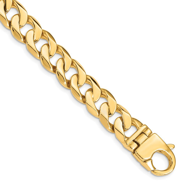 14K Hand Polished Fancy Link with Fancy Lobster Clasp Chain (per inch), 1 x 11mm