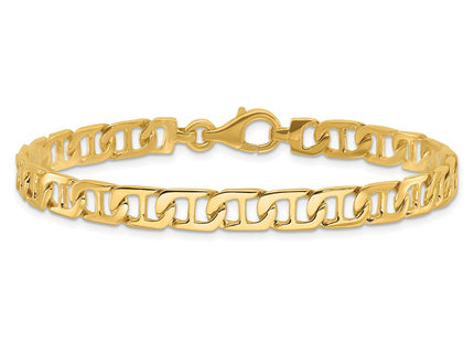 14K yellow gold anchor link anchor chain, another view