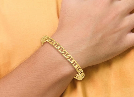 14K yellow gold anchor link anchor chain, further view