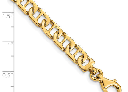 14K gold anchor link anchor chain, alternate view