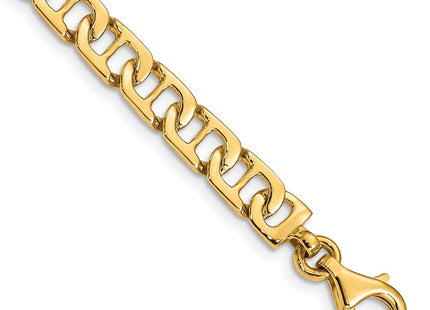 14K yellow gold anchor link anchor chain