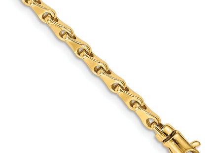 14K Hand Polished Fancy Link with Lobster Clasp Chain (per inch), 1 x 3.3mm