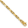 14K 7. Polished Fancy Link with Lobster Clasp Bracelet