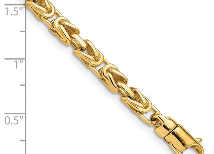14K gold byzantine link chain, alternate view