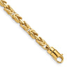 14K 7. Hand Polished Byzantine Link with Lobster Clasp Bracelet