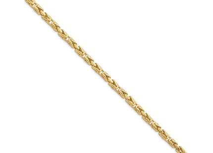 14K gold byzantine link chain, alternate view