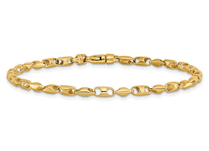 14K 7. Fancy Link with Lobter Clasp Necklace