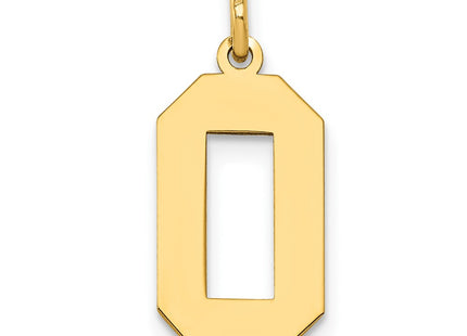 14K gold number 0 charm