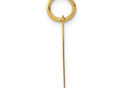 14K gold number 1 charm, alternate view