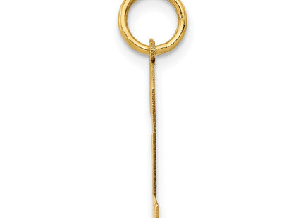 14K gold number 2 charm, alternate view