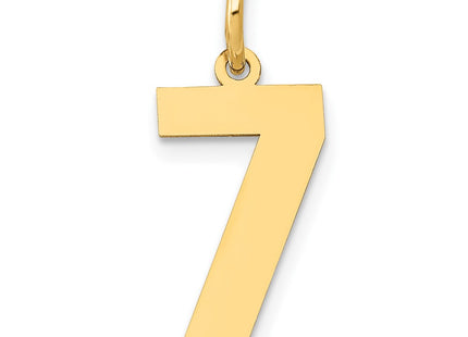 14K gold number 7 charm