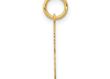 14K gold number 8 charm, alternate view