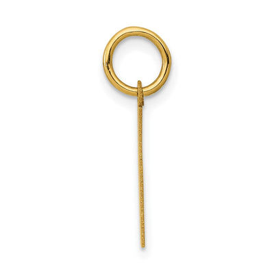 14K Small Polished Number 1 Charm, 14.32 x 3.81mm