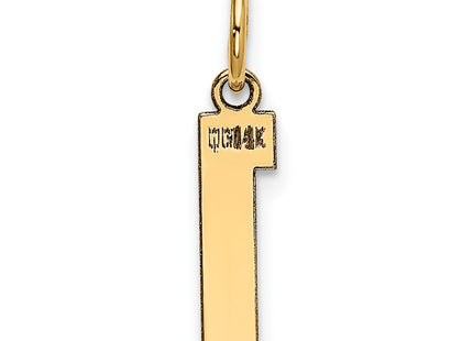 14K gold number 1 charm, another view