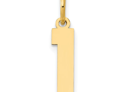 14K gold number 1 charm