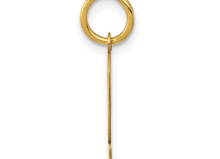 14K gold number 2 charm, alternate view