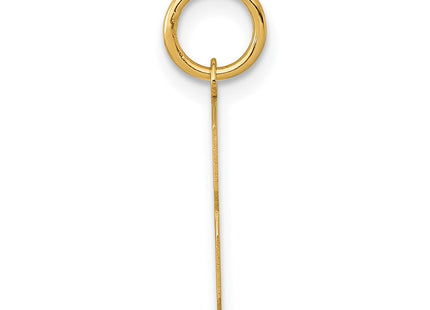 14K gold number 7 charm, alternate view