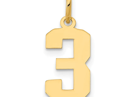 14K gold number 7 charm