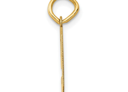 14K gold number 9 charm, alternate view