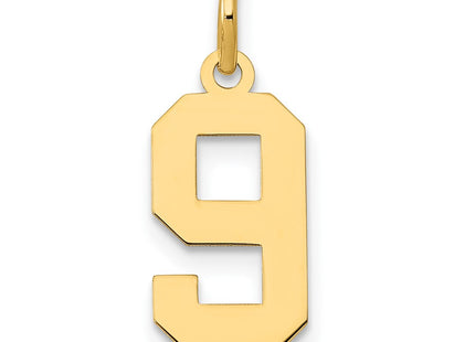 14K gold number 9 charm