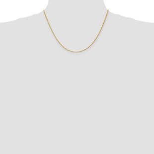 14K Diamond-cut Solid Machine Made Rope with Lobster Clasp Chain (Style M012L-18)