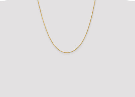 14K Diamond-cut Solid Machine Made Rope with Lobster Clasp Chain (Style M012L-22)