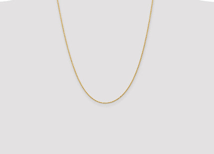 14K Diamond-cut Solid Machine Made Rope with Lobster Clasp Chain (Style M012L-24)