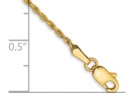 14K gold rope link chain, alternate view