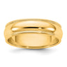 14KY Milgrain Half Round Band Size 12.5