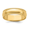 14k Yellow Gold Milgrain Half Round Wedding Band Size 11.5