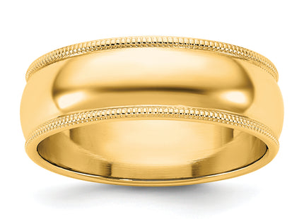 14K yellow gold band, further view