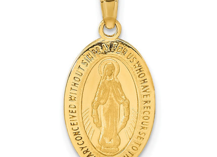 14K gold miraculous medal pendant