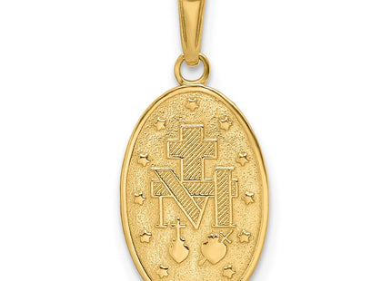 14K gold miraculous medal pendant, further view