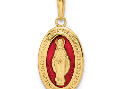 14K gold miraculous medal pendant
