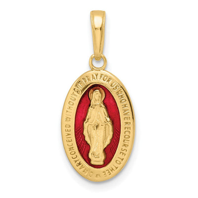 14K gold miraculous medal pendant