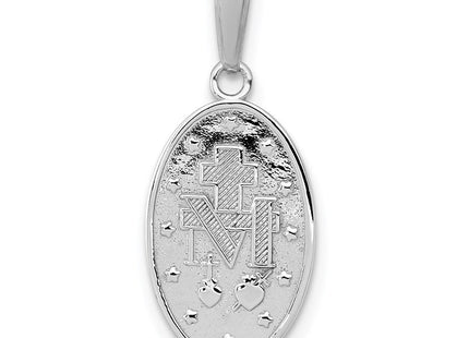 14k White Gold Miraculous Medal Pendant (Style M1431W)