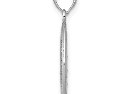 14K white gold miraculous medal pendant, alternate view