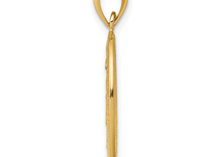 14K gold miraculous medal pendant, alternate view