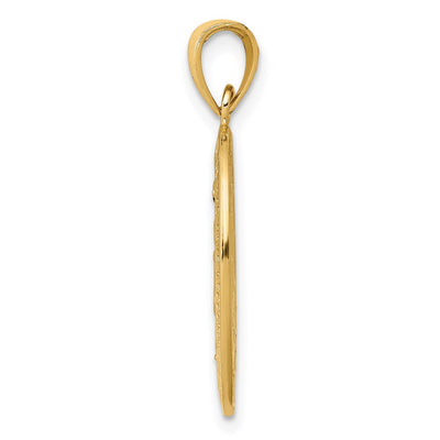 14K Miraculous Medal Pendant, 29 x 14.5mm