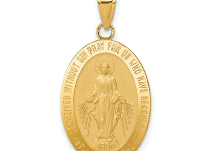 14K gold miraculous medal pendant