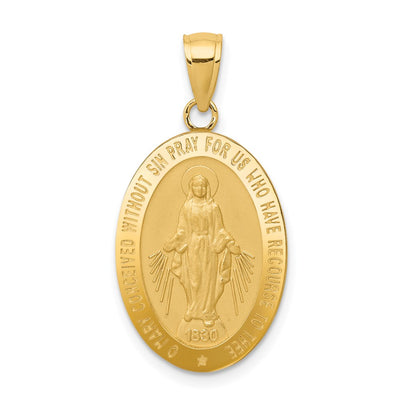 14K gold miraculous medal pendant