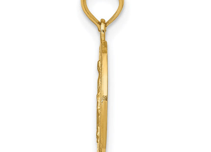 14K gold miraculous medal pendant, alternate view